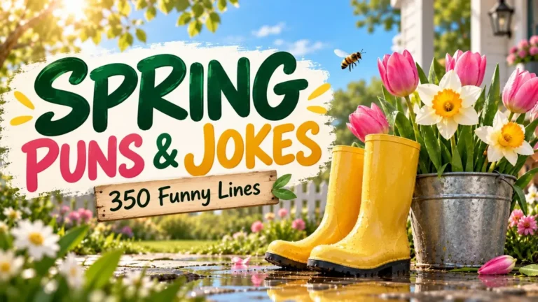 A collection of 350 fresh spring puns and jokes for every sunny moment.