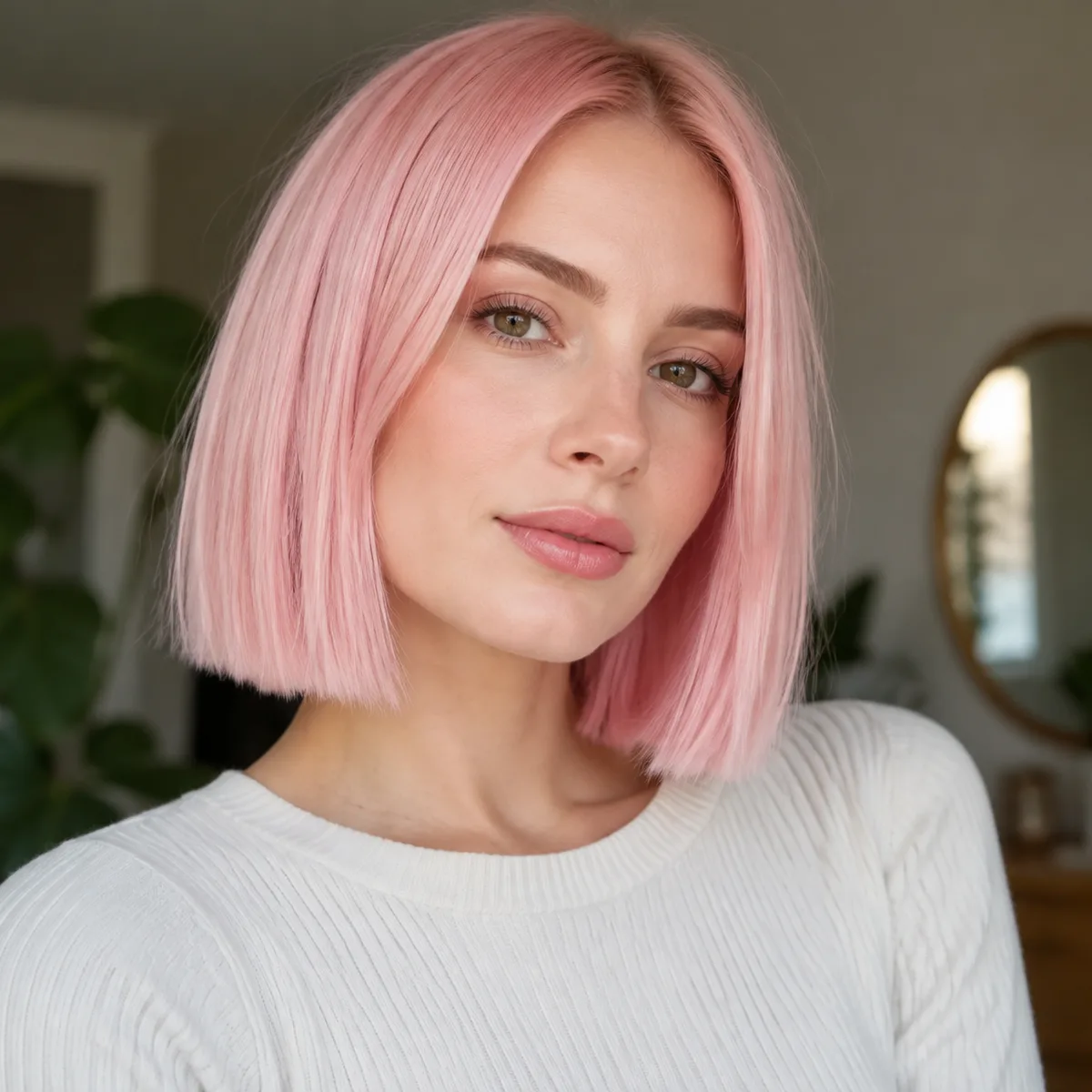 This image is about Rose-Gold Balayage and Mermaid Waves for a Pink Hairstyle Glow
