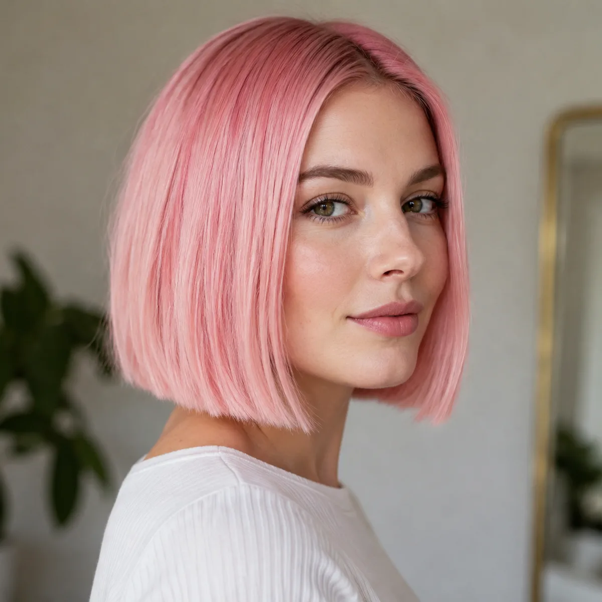This image is about Watercolor Pink Ends over Natural Gray